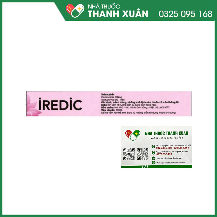 Iredic thuốc đặt điều trị nấm âm hộ âm đạo
